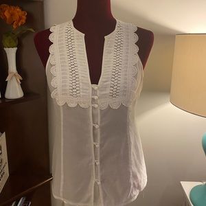 Express White Lace Blouse Sz S XS